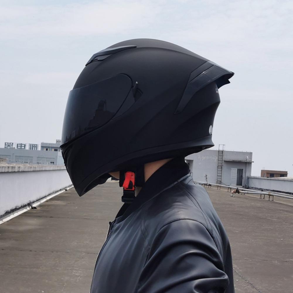 Jiekai Electric Motorcycle Helmet Men's and Women's Full Helmets Double Lenses Full Overlay Street Car Bluetooth Universal In All Seasons