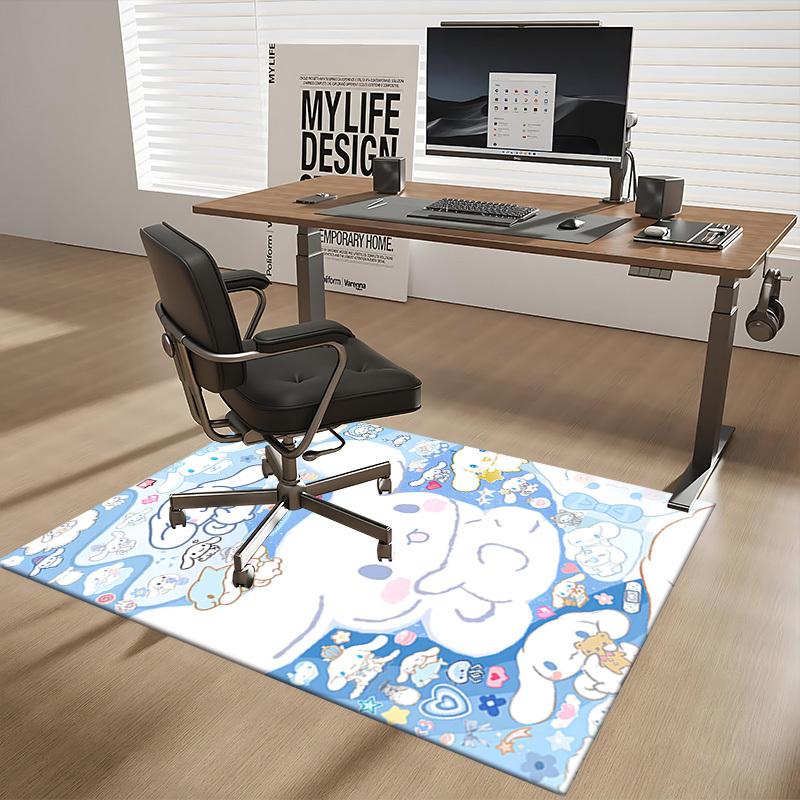 Anime Cartoon Design Cinnamoroll Chair Mat - Non-Slip Carpet for Office, Home Decor, Living Room, Bedroom, Game Room & Dormitory.E039