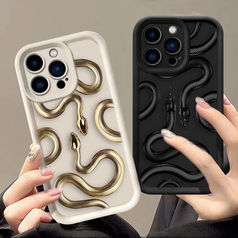 Gold Black Purple Snake Phone Case For Googel PIXEL 7 7A 8 8A 9 10 PRO XL 5G Silicone Case DIY Shell Funda Capa Coque Cover