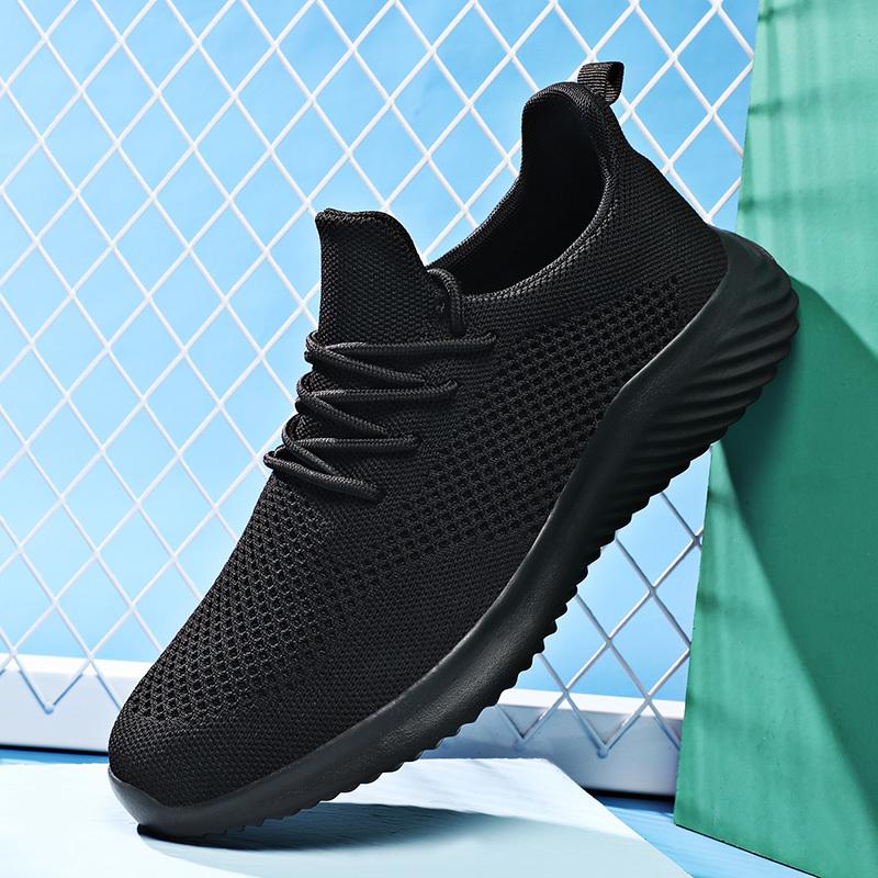 2022 Summer Men Shoes Sneakers Mans Casual Shoes Man Breathable Knit Sneakers Fashion Lightweight Mesh Walking Shoes Large Size
