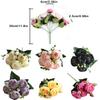 Künstliche Pfingstrosen, Seidenblumen, fünfköpfiger Blumenstrauß, Kunstrosen für Party, Vase, Hochzeit, Tischdekoration