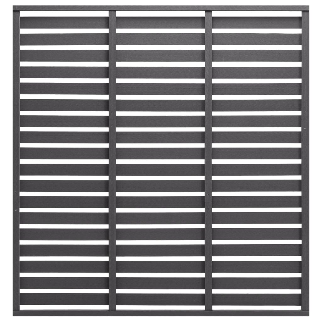 WPC Fence Panel 180 x 180 cm Grey