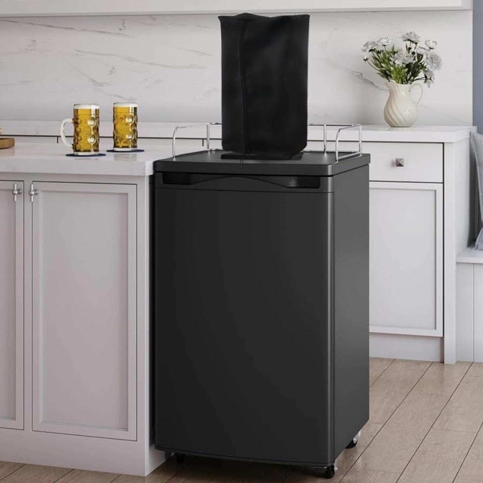 Beer Tower Protector Waterproof Dustproof Black Protective Sleeve Beer Tower Dust Insulation Sleeve For Bar Picnic Bbq Yard nero