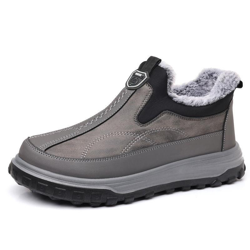 Cotton shoes men's winter new men's cotton boots one pedal piled thickened dad shoes outdoor warm men's shoes