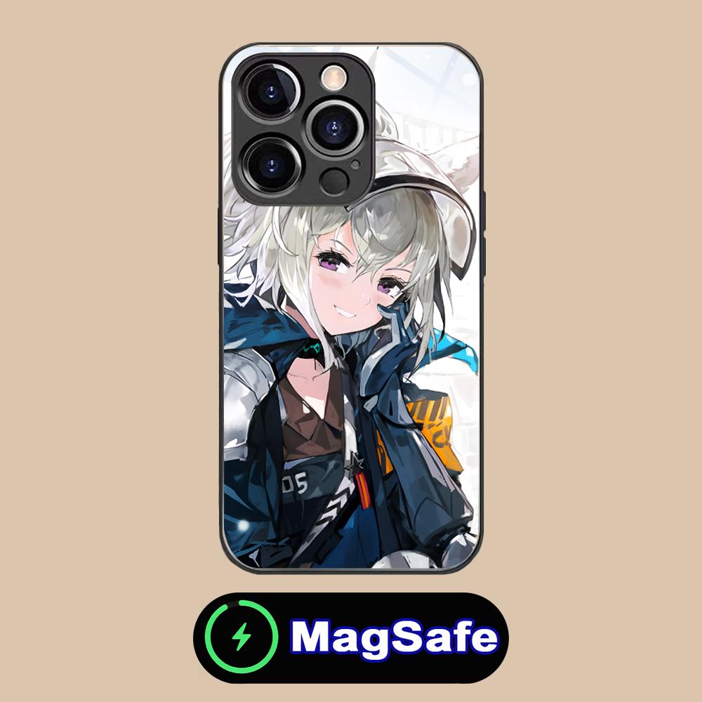 

Arknights Grani Glass MagSafe Mobile Phone Case for iPhone 17 16 15 14 13 12 11 Air Pro Max Plus Mini Colorful Cover iPhone17