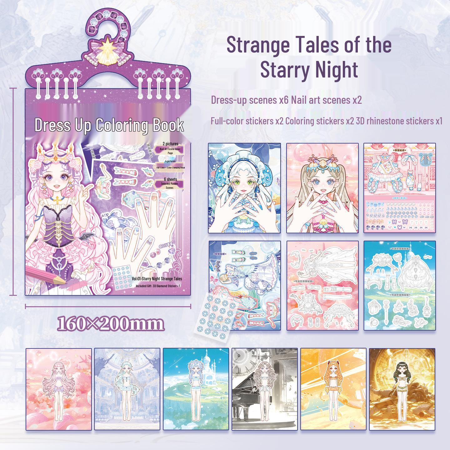 Core Light Girl Dress-Up & Coloring Sticker Book