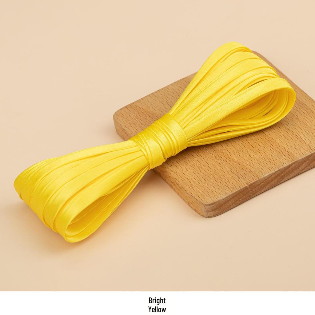 Hengmeihe Satin Cheongsam Paspelband - 0,6 cm Bügelfreie Saumeinfassung für Bekleidungszubehör