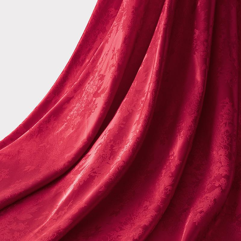 1M/Roll Polyester DIY Brocade Fabric Crafts Chinese Cheongsam Fabric Imitation Silk Fabric Floral Jacquard Satin Upholstery