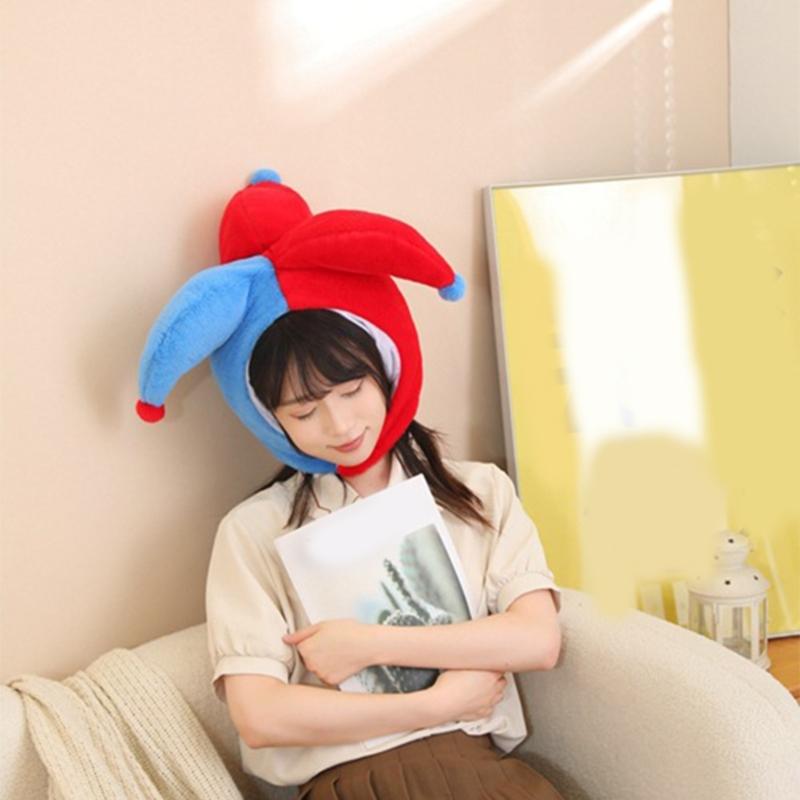 Personality Accessory Hat Artistic Youth Hats Simple Street Hat Plush Clowns Hats for Halloween Costume