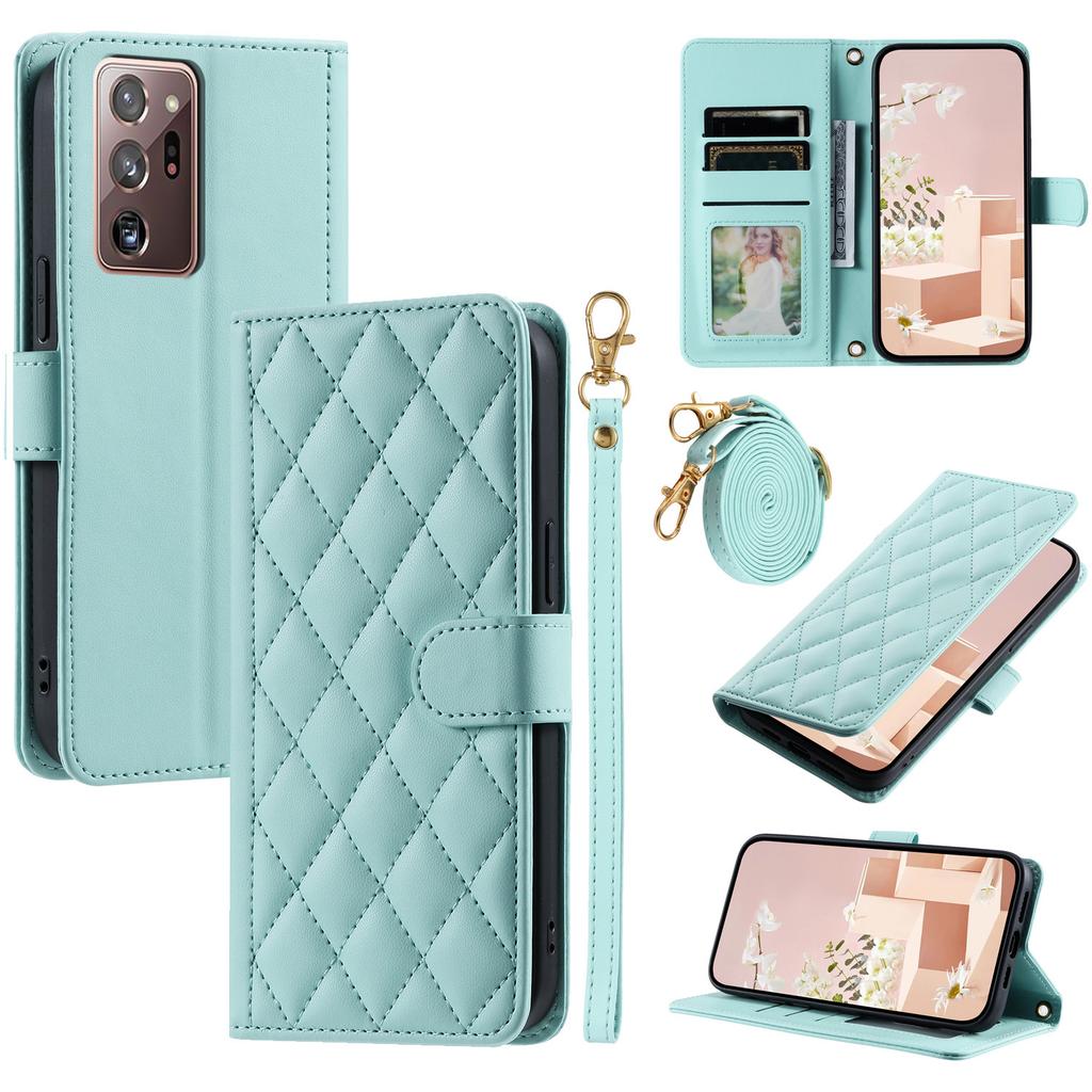 Suitable for Samsung S24 mobile phone leather case A55 small fragrant wind rhombus plaid diagonal span protective case A05S portable leather case