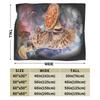 Outer Space Pizza Cat Galaxy Blankets Flannel Textile Decor Funny Breathable Lightweight Throw Blankets for Quilt