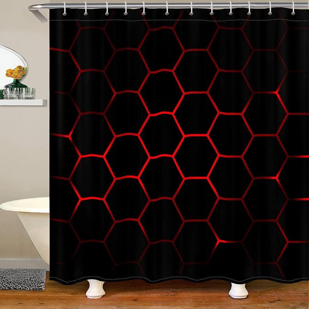 Japanese Ukiyoe Fish Shower Curtain Ocean Surfing Koi Fabric Shower Curtains Kids Boys Adult Japanese-Style Exotic Koi Animal