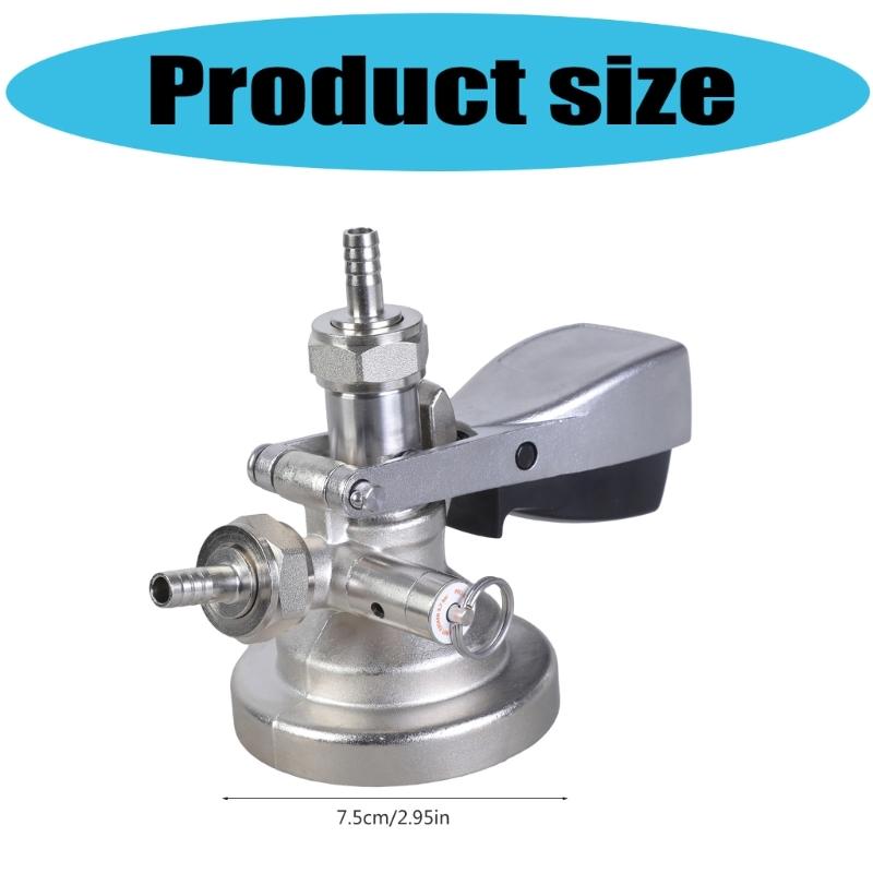 Brass Homebrew Beer Kegs Coupler for Home Brewing G Type Dispenser with Relief Valves Tap System Distributor