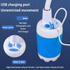 Portable Camping Shower Pump USB Rechargeable Outdoor Camp Hiking Car Washing RV Traveling Electric Shower Head Sprayer Pump