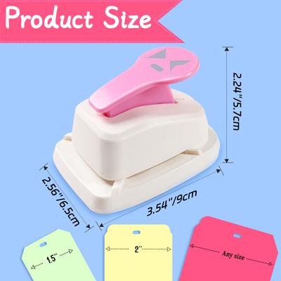 Craft Puncher Any Size Tab Tag Maker Corner Punch Puncher Paper Cutter Hole Paper Cutter 3 In 1 Any Size Tag for Card Making