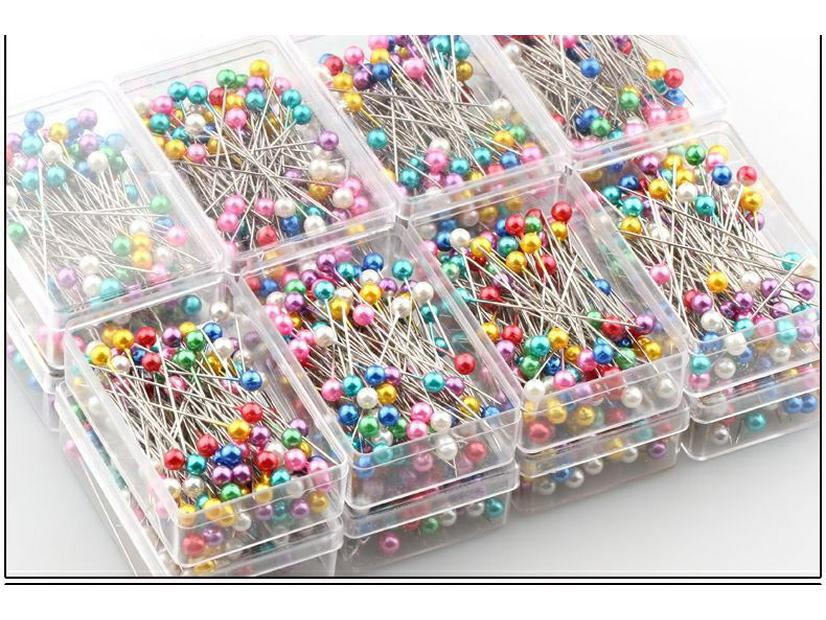 Colorful Pearlescent Head Pins for DIY Crafts and Sewing