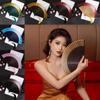 Chinese Style Folding Fan Bamboo Handle Props Fan Elegant Dance Hand Fan  Home Decoration
