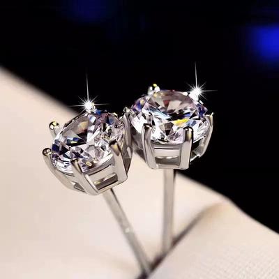 18K vergoldete S925 Sterlingsilber Ohrstecker mit sechs Krappen für Damen, vielseitiger japanischer Stil.