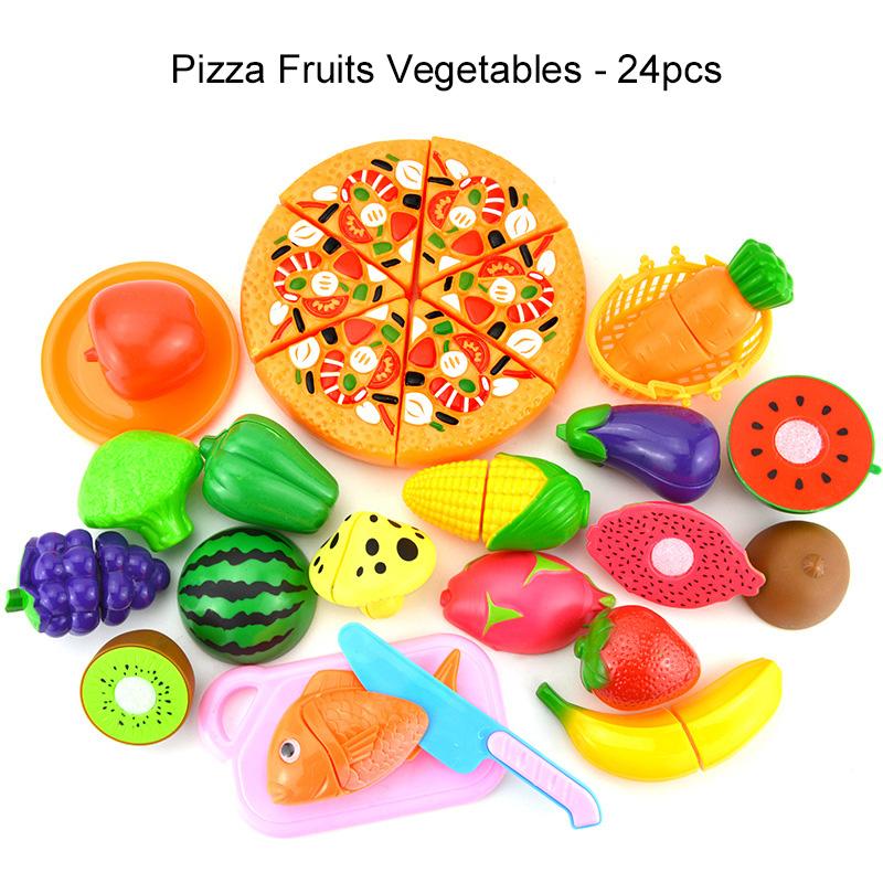 

Simulated Fruit and Vegetable Cutting Play Toys Children Pretend Play Parent-child Interaction Toy for Birthday Gift TMZ