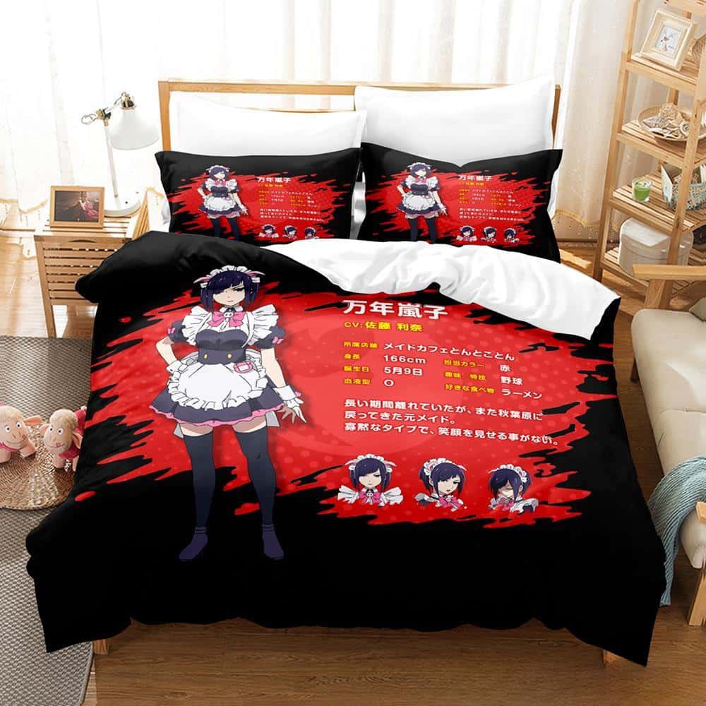 3D-Druck Kawaii Anime Akiba Maid War Bettwäscheset Einzelbett Twin Full Queen King Size Bettset Erwachsener Kind Schlafzimmer Bettbezug-Sets