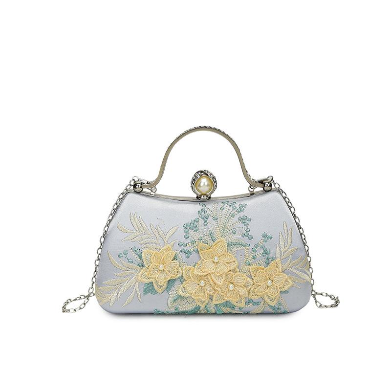 Hand-held Small Bag, Cheongsam Evening Dress Box Bag, Chain Strap Crossbody Bag