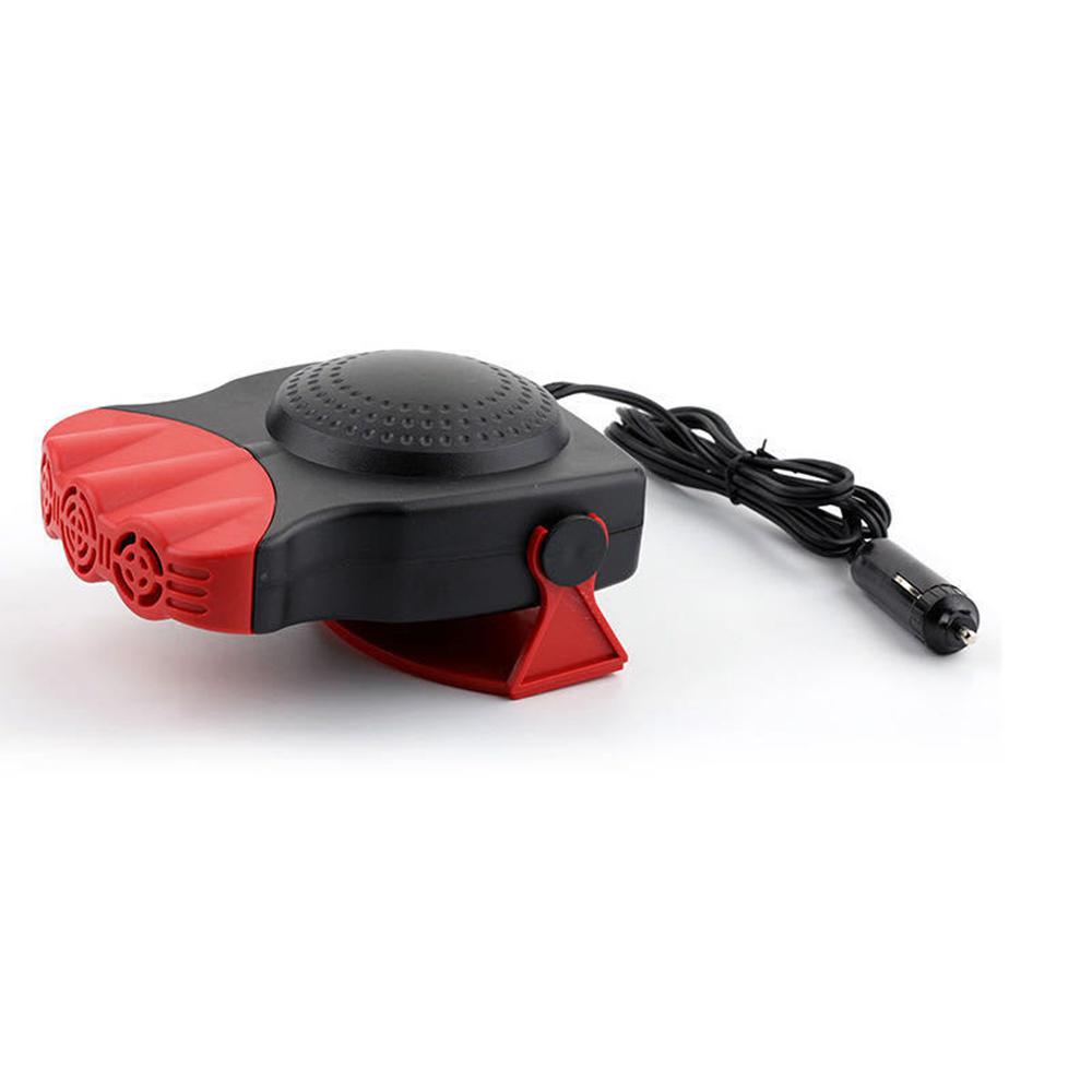 1x ABS Black Car Heater 3-Outlet Portable Windscreen Fan 12V 150W 17 * 11 * 4 cm