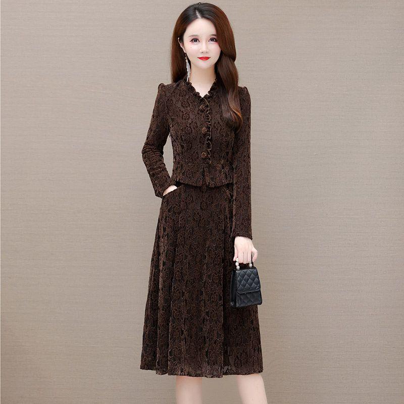 

Элегантное женское пальто 2025: Весна/Осень/Зима, Стиль 40+, Длинный рукав, Внутренняя флисовая подкладка M (approx. 85-100 jin)