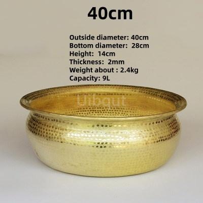Elegant Handmade big Copper Basin Pure Thick Copper Pot Upscale Decorative Gift for Luxury Wash Basket round deep Cleaning basin