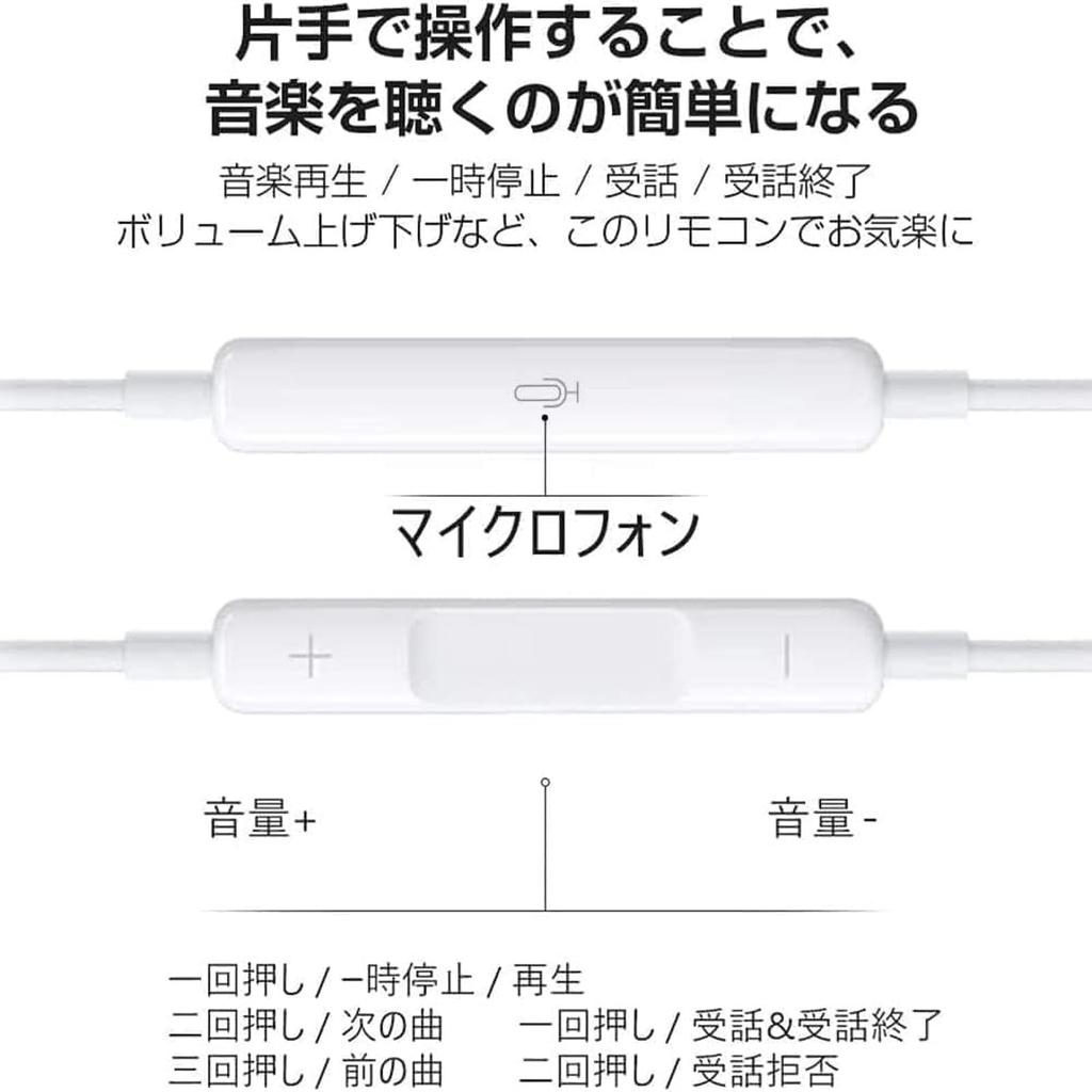 Wired Earphones with Can Make Volume Stereo White Microphone, Calls, Control, Earphones, 3.5mm Jack, Headphones,