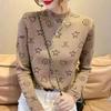 Women's Cashmere Half High Neck T-shirt - 2023 Winter Fleece-lined Warm Slimming Base Layer