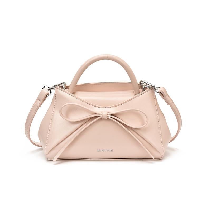 Simple Temperament Bow Small Square Bag New Feeling Women's Bag Trendy Fashion Shoulder Bag