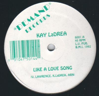 12inch Record KAE LADRAE - Like A Love Song 6001 Demand Records 1992 US Dance & Electronica Used
