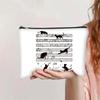 Retro Cat Cosmetic Bag Canvas Zipper Large-capacity Pencil Case Cosmetic Storage Hand Wash Bag