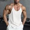 INCERUN Summer Tank Tops Men U Neck Sling Sleeveless Loose Camisole