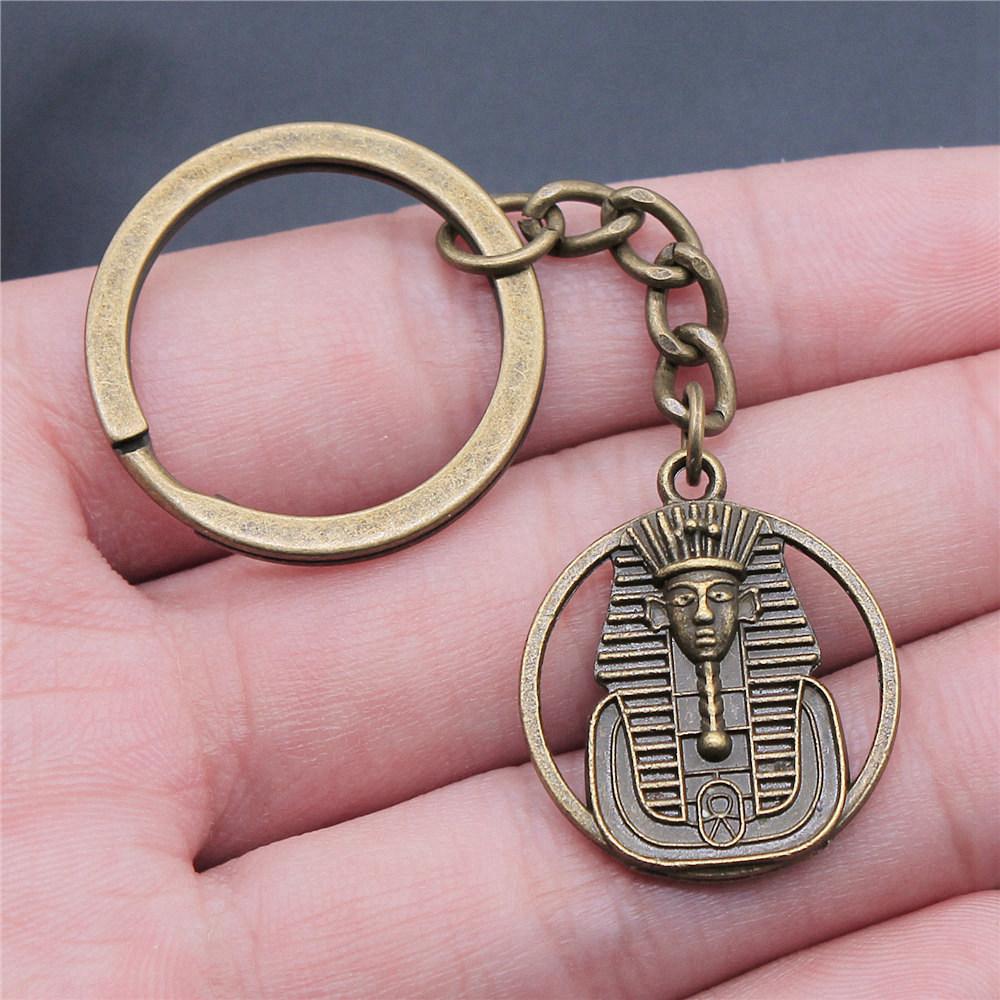 Pharaoh Chief Egyptian Amulet Keychain for Office Workers New Arrival Initial Graduation Gift Casual Accessory