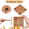 36 Pieces Unfinished Wood Coasters, 4 Inch Square -Wooden Coasters for Crafts with Non-Slip Silicon
