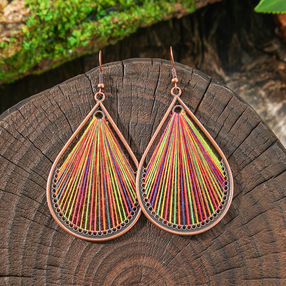 Colorful Summer Earrings for Women Dangle Drop Bohemia Tassel Earrings Vintage Chic Dainty Party Decors Daily Wear Gifts