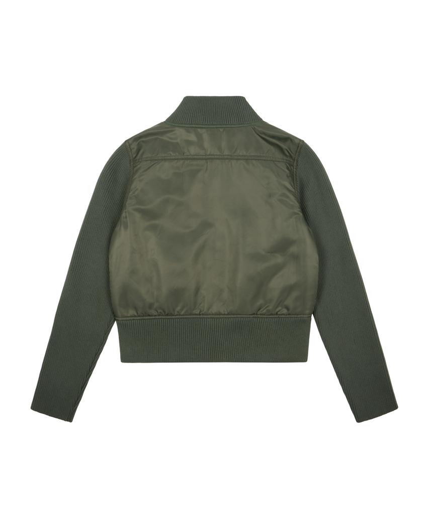 Aakam Knitted Nylon Jacket (Khaki)