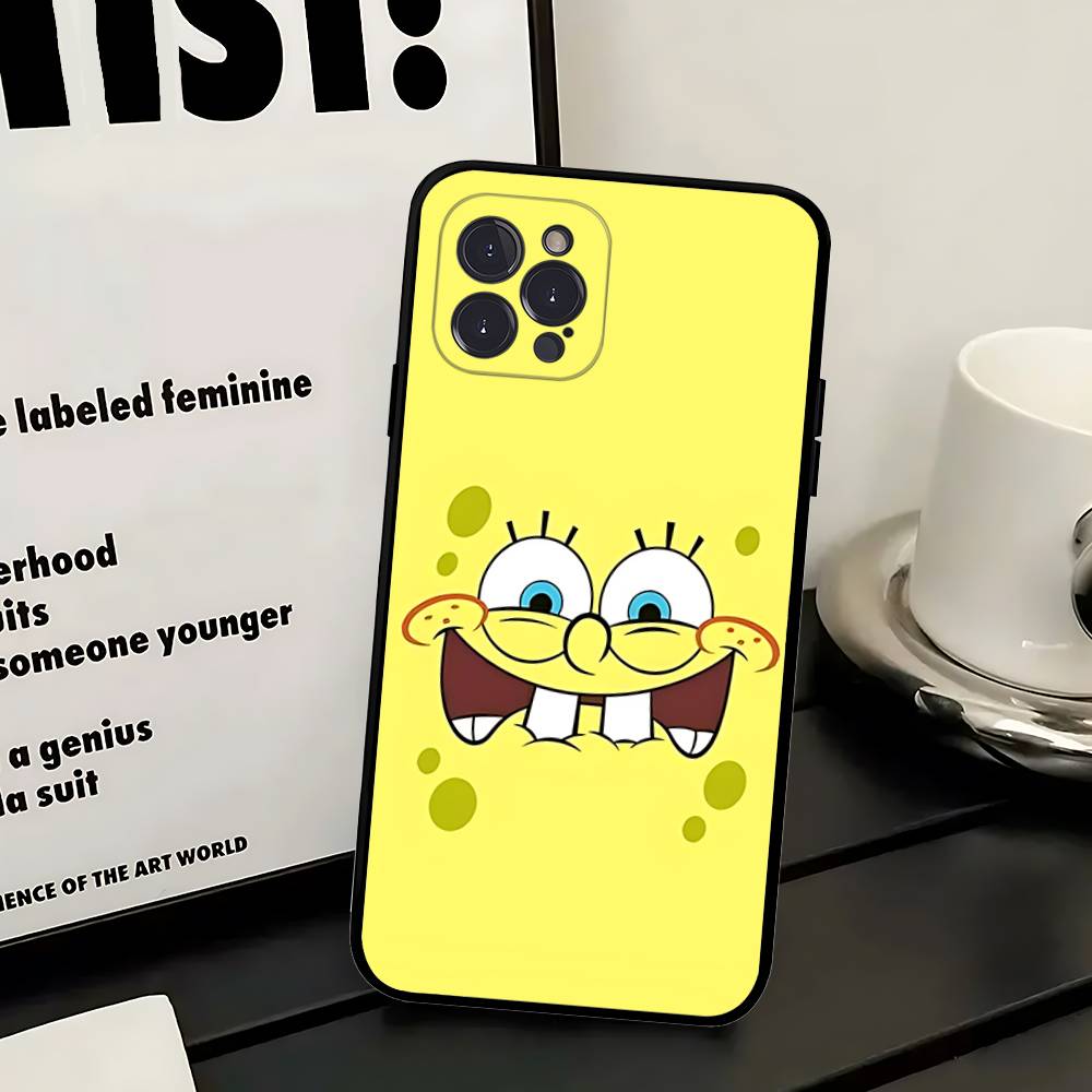 Kreslený S-SpongeBob S-Hranatá Kalhotka Pouzdro na Telefon Pro IPhone 16 15 14 13 12 11 17 Pro Max Jednoduchost Zadní TPU Měkké Pouzdro