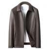JINLUN Single Rider Leather Genuine Cowhide Leather Genuine Leather Outerwear Men's Jacket, Jacket, Outerwear, Blouson, Jacket, Fall/Winter (JP,