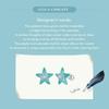 Turquoise Starfish Threaded Earring Summer Fresh S925 Sterling Silver Star Stud Earrings