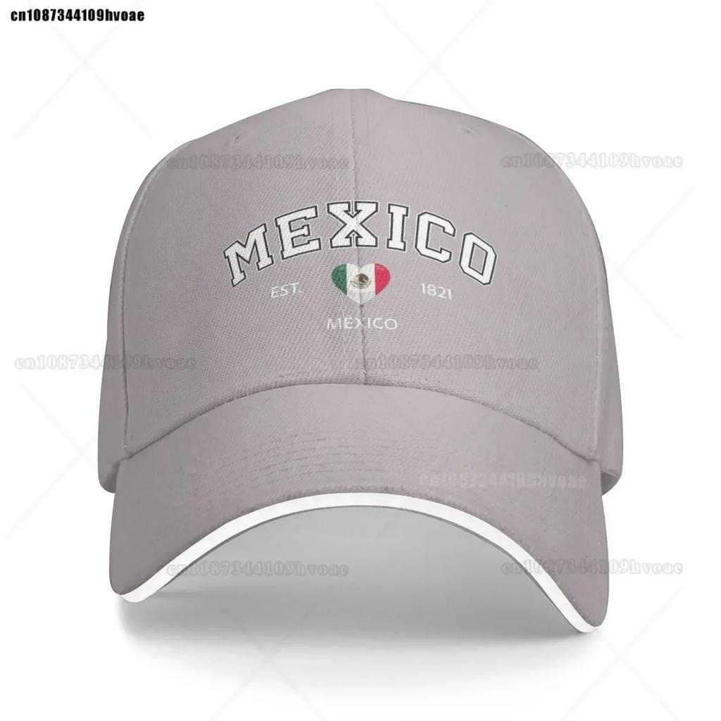 Mexico Flag Caps EST Retro Cowboy Washed Baseball Caps Female Sport Denim Sunscreen Hats Spring Summer Cap Men Trucker Cap