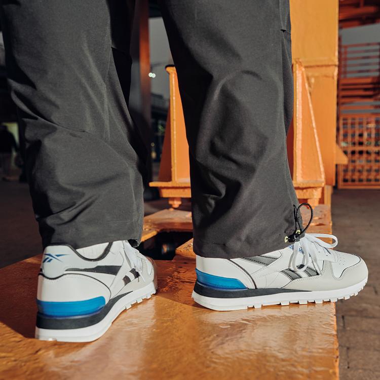 Reebok Classic Leather Versatile Comfortable Supportive Low-Top Running Shoes Unisex Sneaker White Blue 100074394