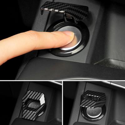 Car Engine Start Stop Switch Button Cover Auto One-Key Start Ignition Engine Stop Push Decorative Sticky Cover Car Accessories