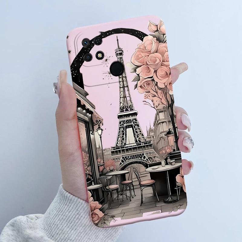 For Xiaomi Redmi 10C Phone Case Fashion Butterfly Flower Girls Design Soft Silicone TPU Back Housing for Redmi10C 10 C Covers