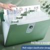 A4 Multi-Layer Student Document Organizer with 8 Compartments & Index Stickers