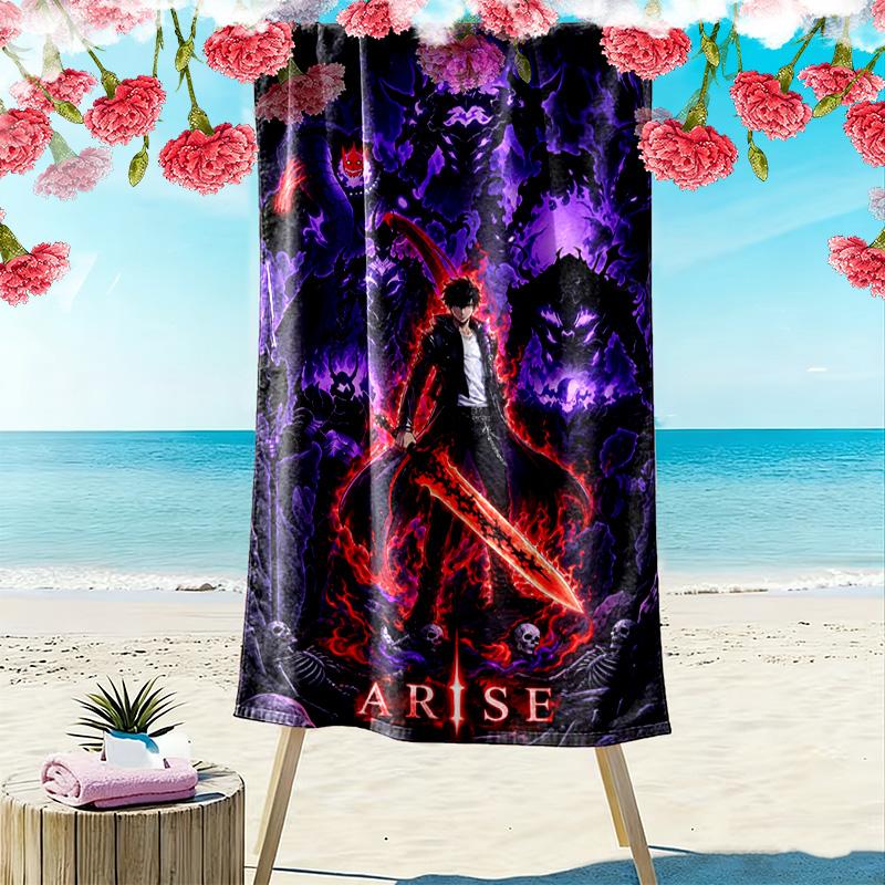 Solo leveling Igris Print Beach Towel, Large Soft Quick Dry Towel for Beach Camping Swimming