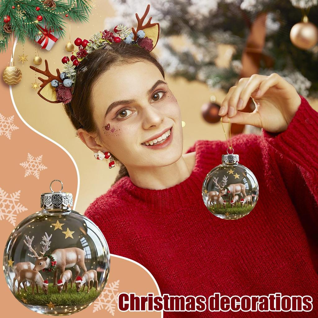 Christmas Balls Clear Seasonal Pendants Christmas Tree Decoration For Dinner School Restaurant Shopping Mall Wedding Birthday