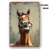 Metal Wall Art Vintage Horse Poster for Bar Cafe Decor