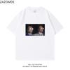 ZAZOMDE Vintage Funny Unisex Surreal Portrait Graphic T Shirt Oversized Round Neck Cotton Short Sleeve Meme Streetwear Couple Tees